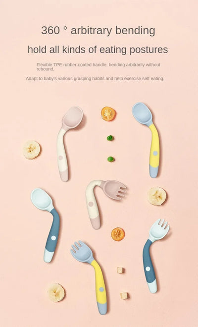 Sprig & Scout Bendy Spoon & Fork Set