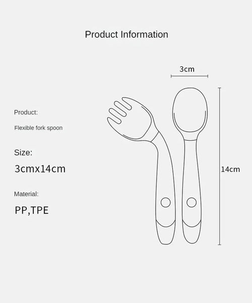 Sprig & Scout Bendy Spoon & Fork Set